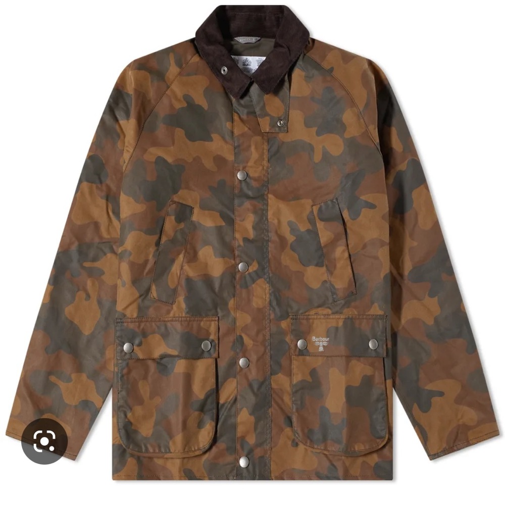 NWT Barbour “beacon” Camouflage wax cotton jacket